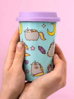 Cestovný keramický hrnček Pusheen „Unicorn-Pattern"