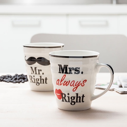 Hrnčeky Mr right a Mrs always right