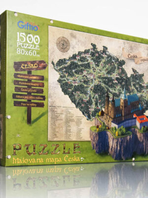 Puzzle mapa Česka 1500 dielikov